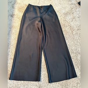 Rachel Roy Sz 8 black wide leg elastic waist slacks